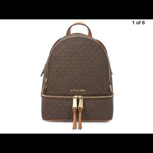 Michael Kors Rhea Medium Logo Print Backpack